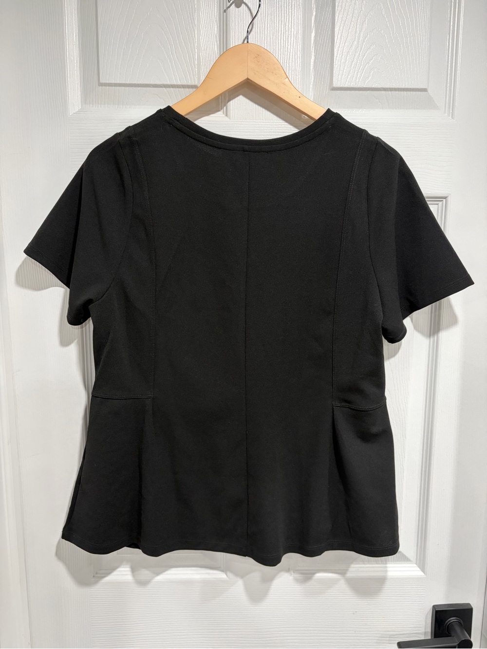 2/$30 Addition Elle Women’s Short Sleeve Round Neck Peplum Top Panel Detail - Picture 3 of 6